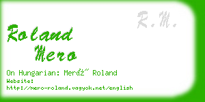 roland mero business card